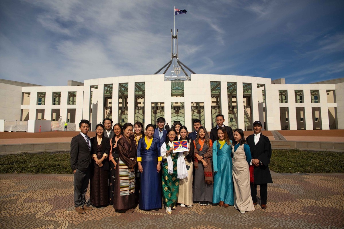 ATC and young Tibetan lobbyist at the Australia's Federal Parliament. Photo by ATC