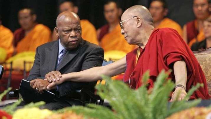 Congressman John Lewis and His Holiness the Dalai Lama in the US (OHHDL)