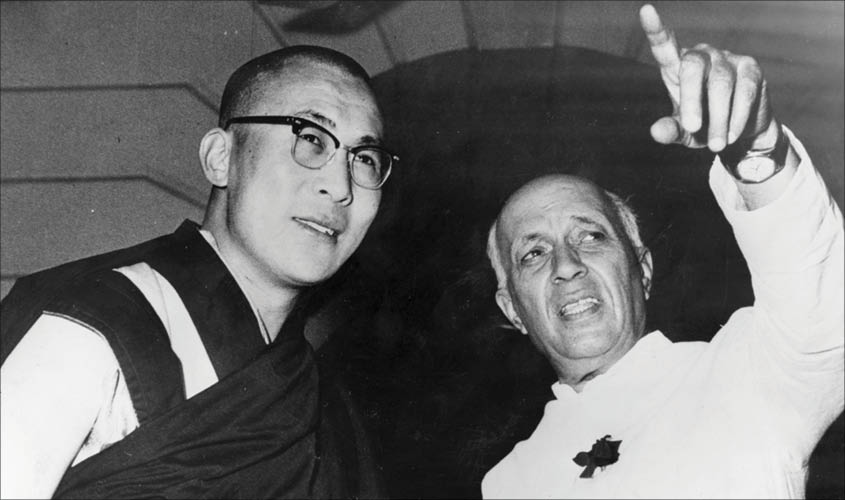 His Holiness the Dalai Lama and former Prime Minister of India Jawahar Lal Nehru (file photo)