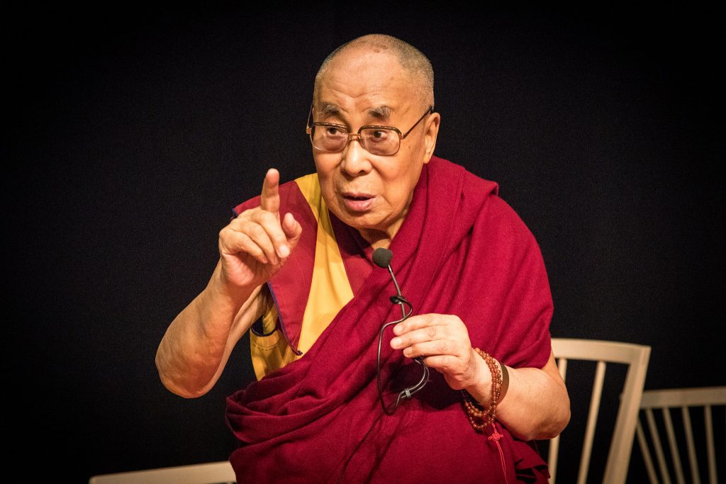 His Holiness the Dalai Lama urges vegetarianism on 'World Animal Day' (file photo)