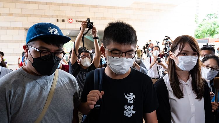 Hong Kong activists Ivan Lam Long-yin (L), Joshua Wong (C) and Agnes Chow (R) sentenced to prison (Photo- Getty Images)