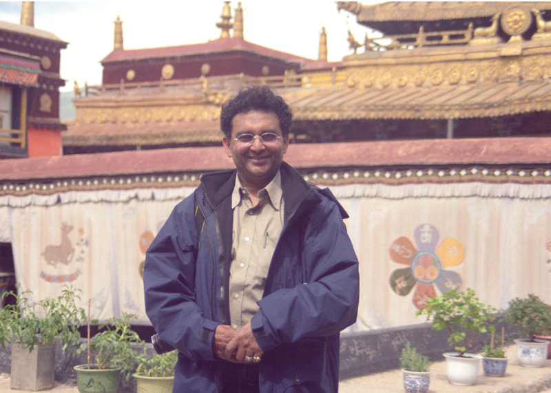 Vijay Kranti on the roof of Potala Palace in Lhasa, Tibet.