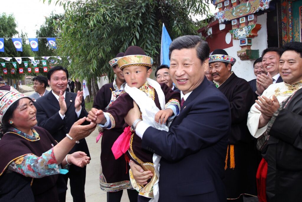 Xi Jinping in Tibet in 2011 before he became the President of China (Xinhua)