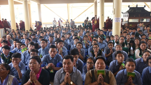 Tibetans gathered at the Tsuglakhang temple. June 3, 2019. Phayul Photo: Kunsang Gashon
