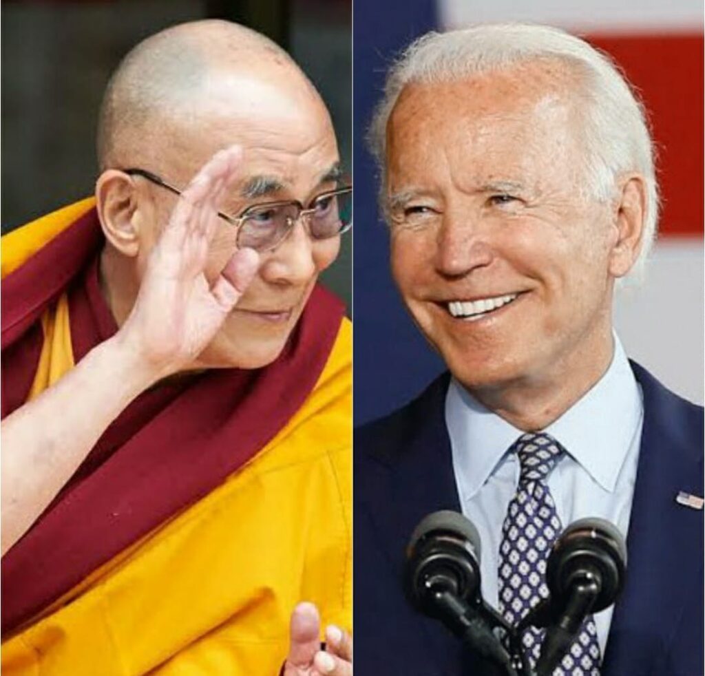 Biden says he will meet the Dalai Lama and stand up for the Tibetan people.