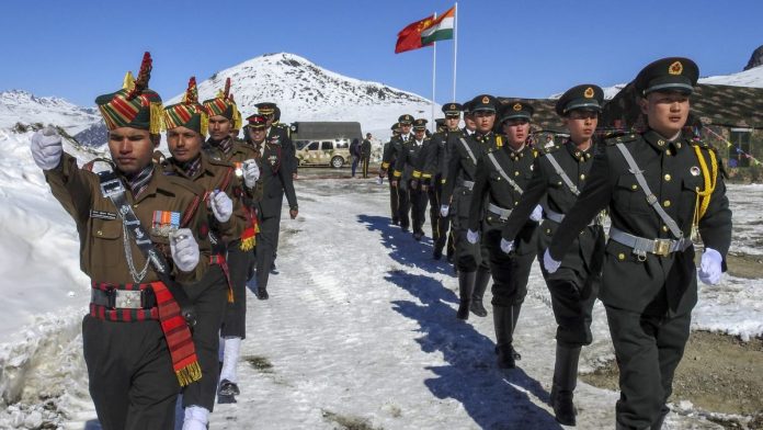 Indian and Chinese soldiers jointly celebrate the 2019 New Year at Bumla along the Indo-China border in Arunachal Pradesh (Photo- PTI)