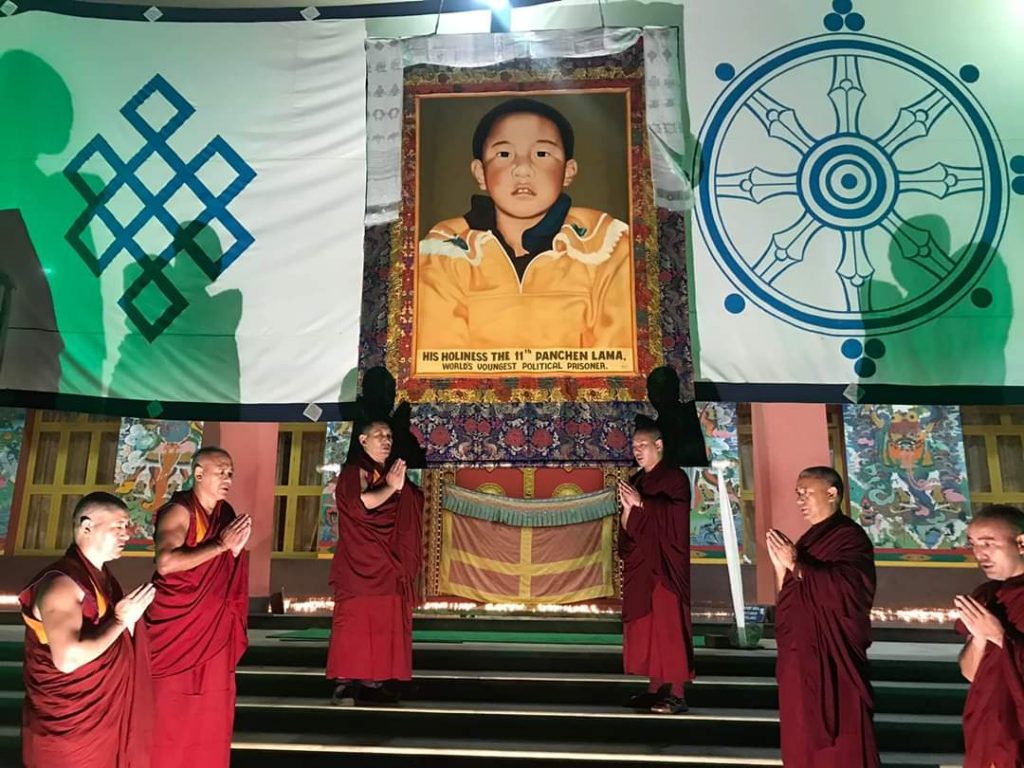 The seat of the Panchen Lama Tashi Lhunpo Monastary in Bylakuppe commemorates the day Photo- TLM